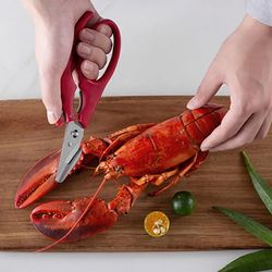 stainless steel scissors sharp shears snip shells lobster crabs seafood shears kitchen tool
