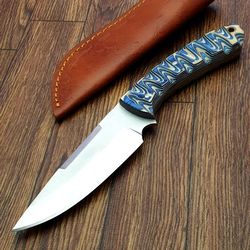 premium fixed blade handmade bushcraft and hunting knife – razor-sharp blade, durable design for outdoor enthusiasts