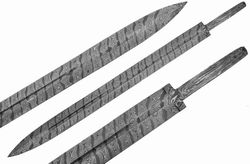 warivo knife - 33'inches hand forget damascus steel viking blank blade for sword making