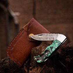 warivo knife - custom handmade damascus steel folding knives