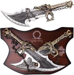 god of war blades of chaos metal 1:1 prop medieval axe of kratos,leviathan axe,kratos chaos blade swords