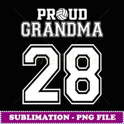 custom proud volleyball grandma number 28 personalized women - instant png sublimation download