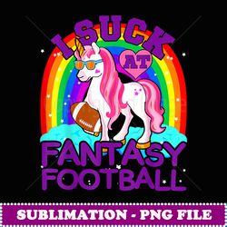 i suck at fantasy football unicorn funny pink men mens . - instant png sublimation download