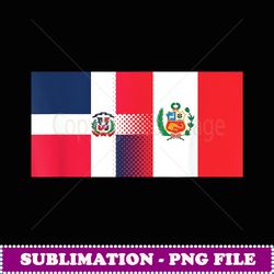 dominican peruvian flag dominican republic peru - vintage sublimation png download