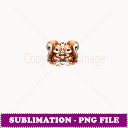 lovely squirrel duo acorn heart valentines day romance - premium png sublimation file