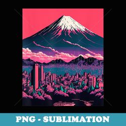 fujisan landscape tokyo - sublimation digital download