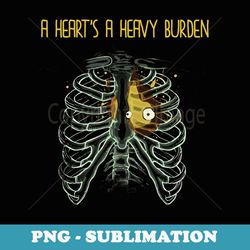 a heart's a heavy burden - retro png sublimation digital download