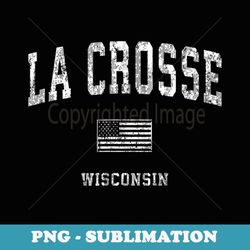 la crosse wisconsin wi vintage american flag - png sublimation digital download