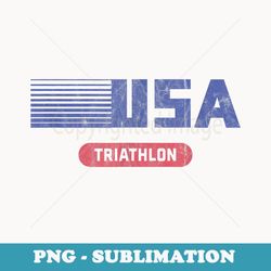 retro usa 2020 team american triathlon vintage - instant sublimation digital download