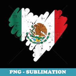 mexico flag heart mexican independence day girls - png transparent sublimation file