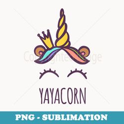 s yayacorn cute unicorn greek yaya grandma grandchild matching - premium png sublimation file