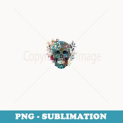 colorful mexican skull patterns flowers halloween catrina - trendy sublimation digital download