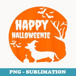 Happy Halloweenie Dachshund . Funny Halloween - Creative Sublimation Png Download