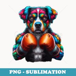 funny kickboxing or boxing dog boxing gloves great boxer - instant png sublimation download
