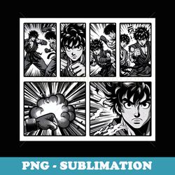 cool japanese fighters battling pop art illustration graphic - unique sublimation png download