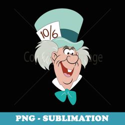 disney alice in wonderland mad hatter big face - creative sublimation png download