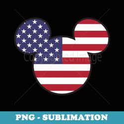 disney mickey american flag - decorative sublimation png file