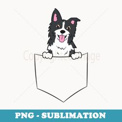 Border Collie Dog In A Pocket Border Collie - Exclusive Sublimation Digital File