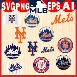 new york mets svg, new york mets bundle baseball teams svg, new york mets mlb teams svg, png, dxf