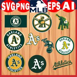 oakland athletics svg, oakland athletics bundle baseball teams svg, oakland athletics mlb teams svg, png, dxf