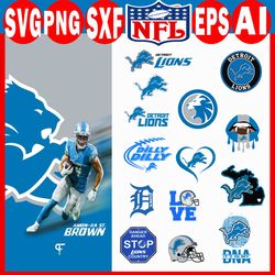 detroit lions football team svg, detroit lions svg, clipart bundle, nfl teams, nfl logo, nfl svg, football teams svg