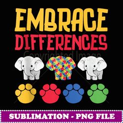 embrace differences elephant puzzle autism awareness animal -