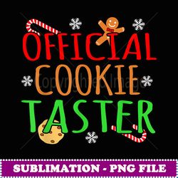 official cookie taster merry christmas santa gnomes graphic - signature sublimation png file