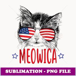 meowica ca usa america flag 4h of july cool shades hipser -