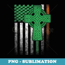 irish american flag ireland flag st patricks day cross - png transparent sublimation file