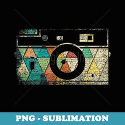 vintage photography mosaic retro camera graphic - png sublimation digital download