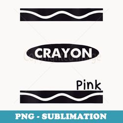 s pink-crayon graphic halloween costume group team matching - high-resolution png sublimation file