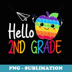 hello 2nd grade teacher team second grade squad girls boys - signature sublimation png file