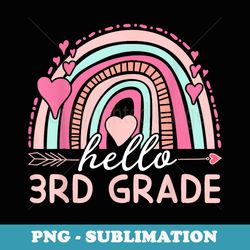 hello third grade team back to school 3rd grade teacher - stylish sublimation digital download