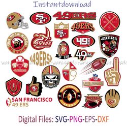 san francisco 49ers logo svg, 49ers png, nfl san francisco 49ers logo, instantdownloads, file for cricut, png for shirt