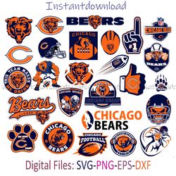 chicago bears logo svg, chicago bears logos, logo chicago bears png, cricut chicago bears svg cricut file, png, dxf, eps