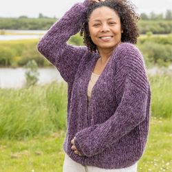 cozy chic: silk-infused merino & mohair cardigan