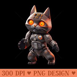 cyber cat - png downloadable art