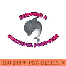 serving a youthful porpoise - norm macdonald inspired art - png clipart
