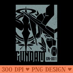gn001 gundam exia - sublimation png designs
