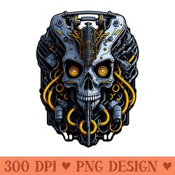 mecha skull s01 d33 - high quality png