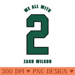 ny jets we all with 2 zach wilson - png download library