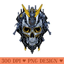 mecha skull s01 d48 - png design downloads