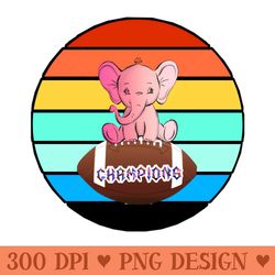 an elephant in a pop of color with superbowl tshirts - png printables