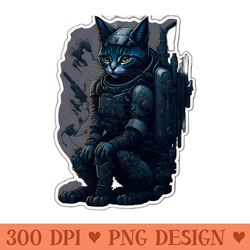 mecha cat011 - sublimation png designs
