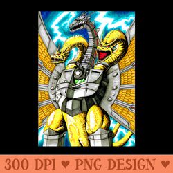 mecha king ghidorah - sublimation png designs