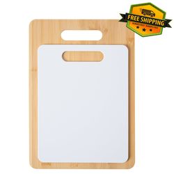 cutting boards set 100bamboo and health care plastic - n979