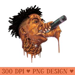 nba youngboy art design t-shirt hoodie stickers - digital png graphics