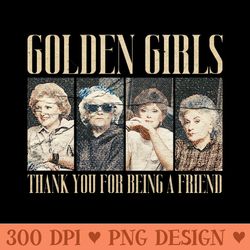 golden gilrs - thank you for being a friend - png illustrations