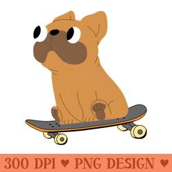 bull dog skateboading - png download