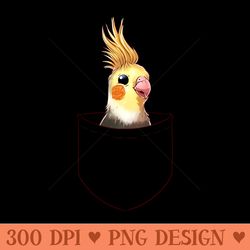 pocket cockatiel parrot t - premium png downloads